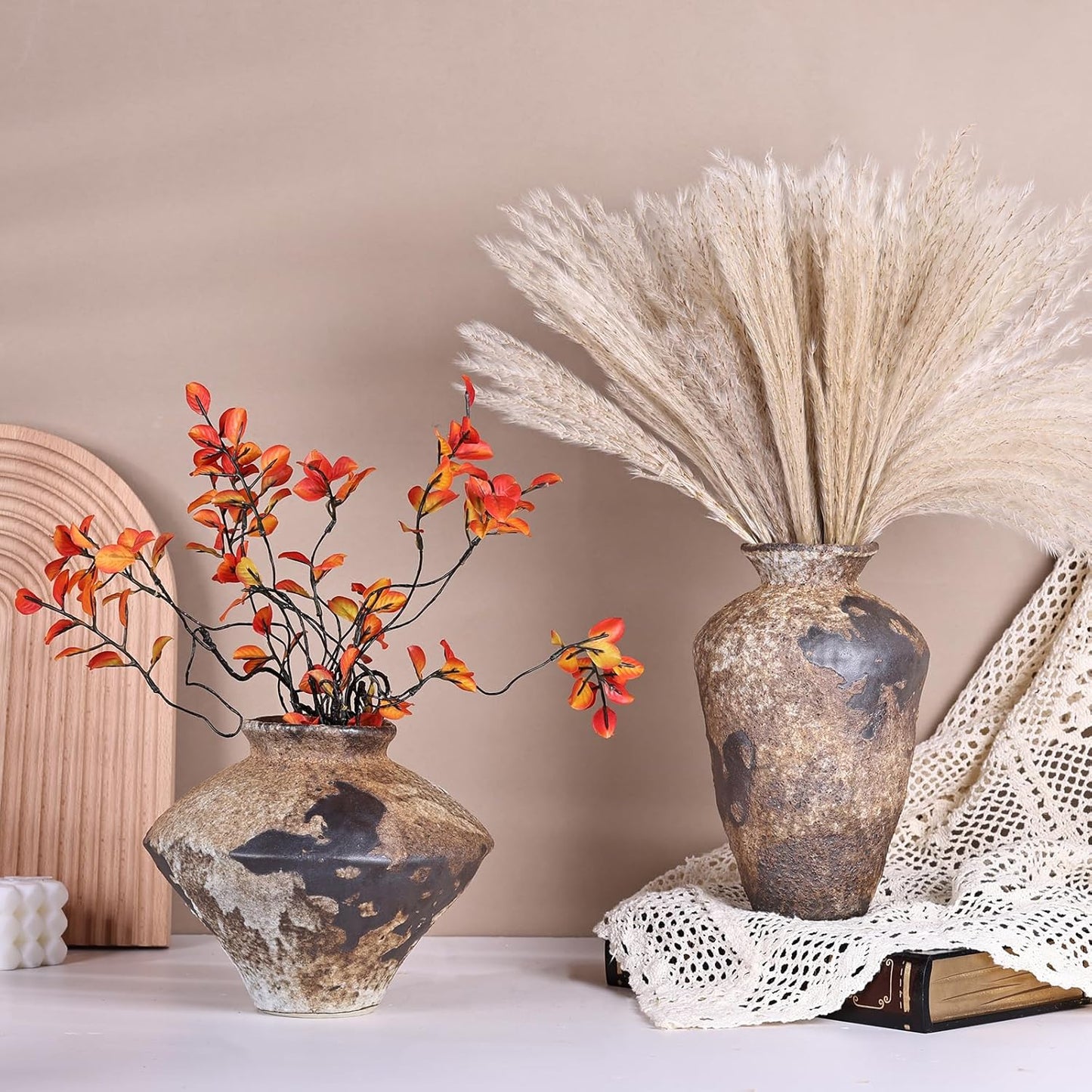 🌿🏡 Farmhouse Terracotta Vase – Rustic Home Décor Accent ✨