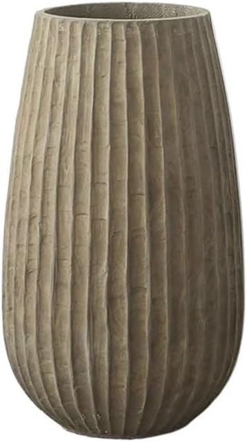 🏺 Tall Round Concrete Planter 🌱 Floor Standing Plant Pot 🏡 with Drainage Holes