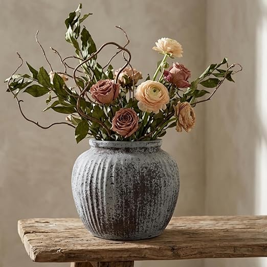 🌿✨ Minimalist Distressed Decorative Bowl – Modern Farmhouse Centerpiece 🏡