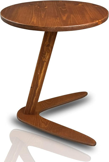 🪵✨ C-Shaped Side Table – Handmade Wooden Sofa Snack Table 🌿