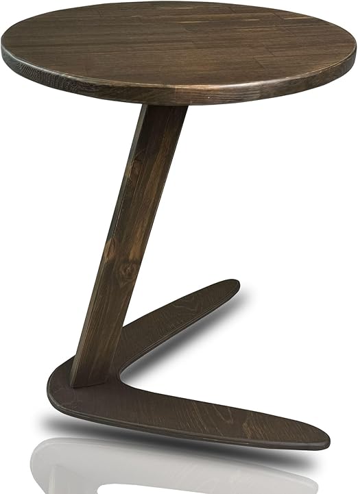 🪵✨ C-Shaped Side Table – Handmade Wooden Sofa Snack Table 🌿