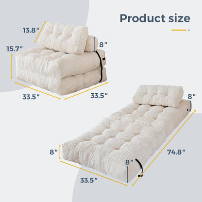 🛏️✨ Foldable Convertible Mattress – Portable Comfort Anywhere 🌿