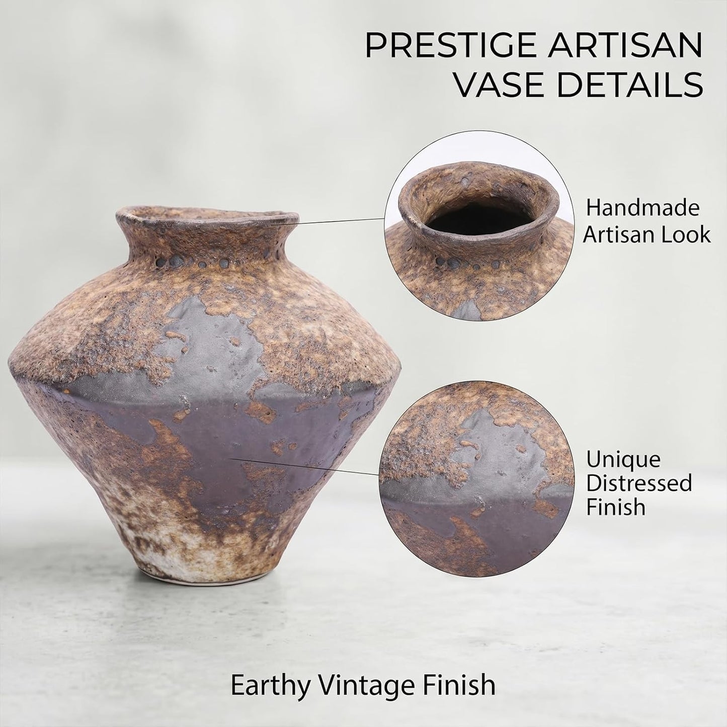 🌿🏡 Farmhouse Terracotta Vase – Rustic Home Décor Accent ✨