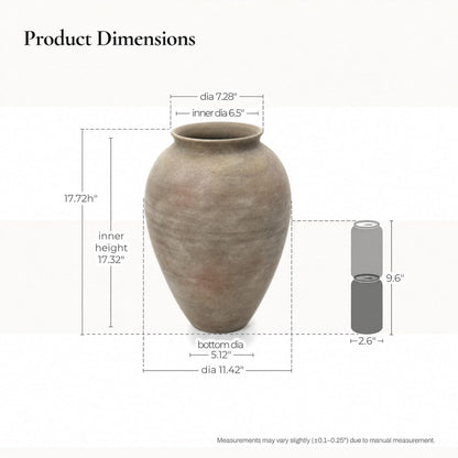 🌿 Terracotta Ceramic Vase – Farmhouse Rustic Decor 🏡✨
