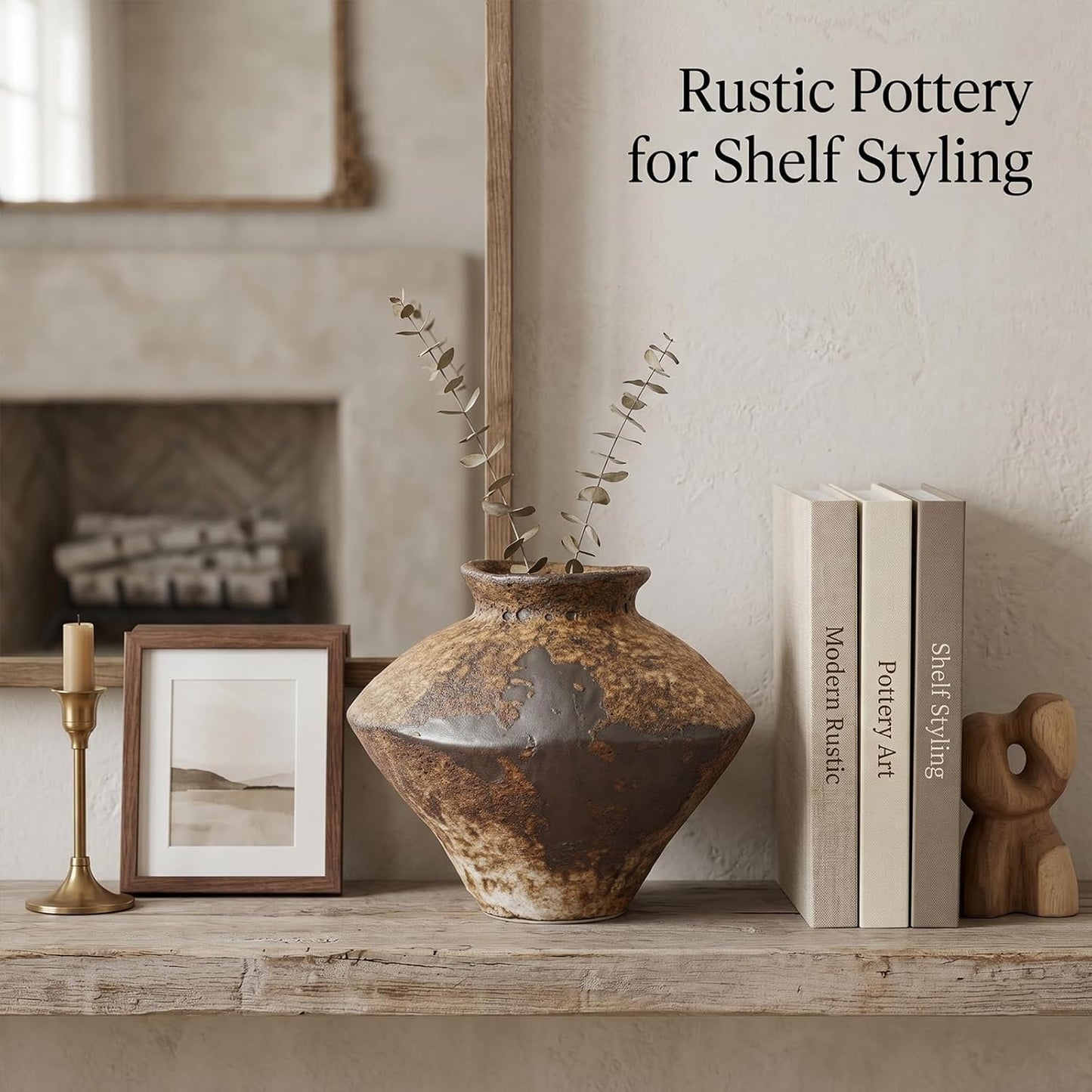 🌿🏡 Farmhouse Terracotta Vase – Rustic Home Décor Accent ✨