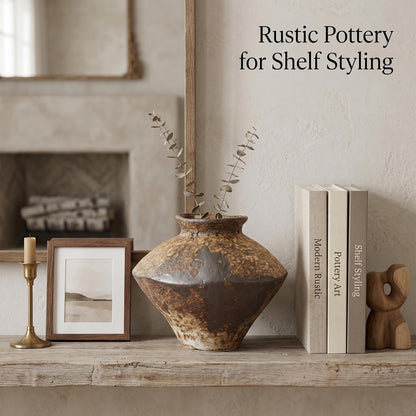 🌿🏡 Farmhouse Terracotta Vase – Rustic Home Décor Accent ✨