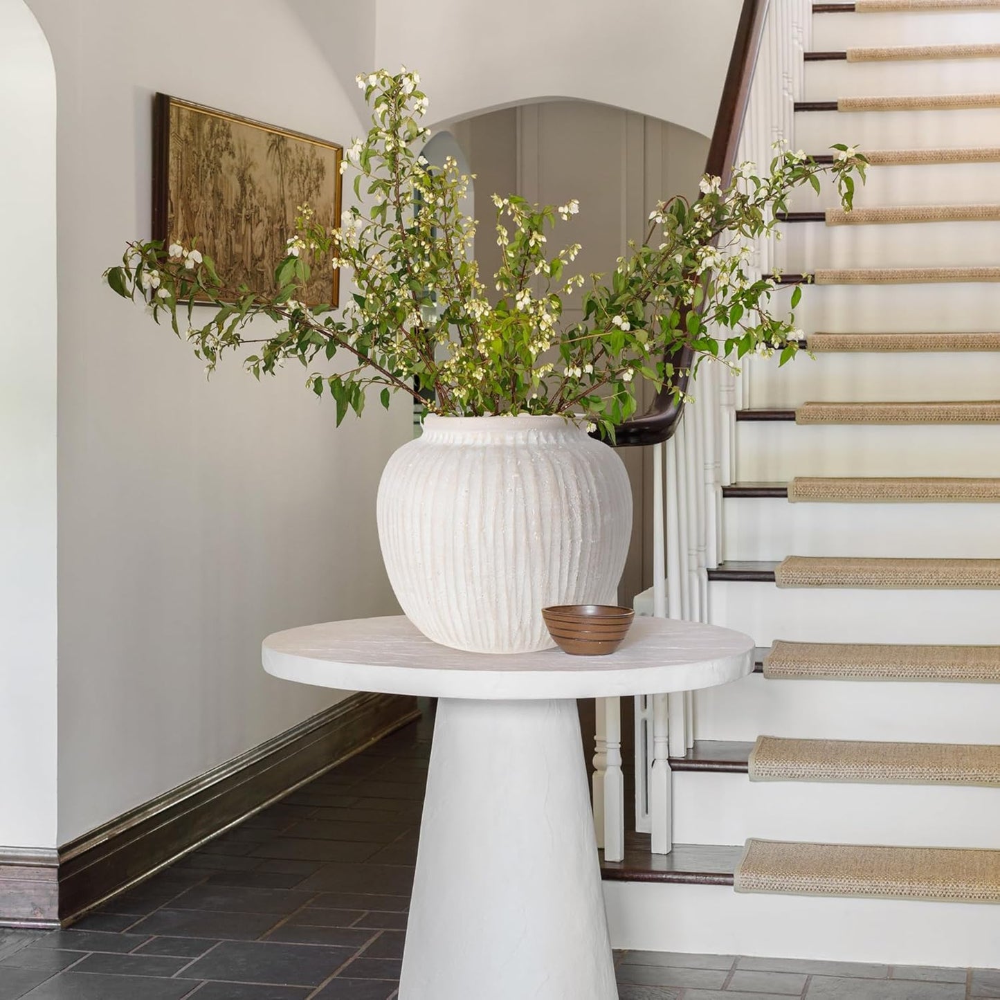 🌿✨ Minimalist Distressed Decorative Bowl – Modern Farmhouse Centerpiece 🏡