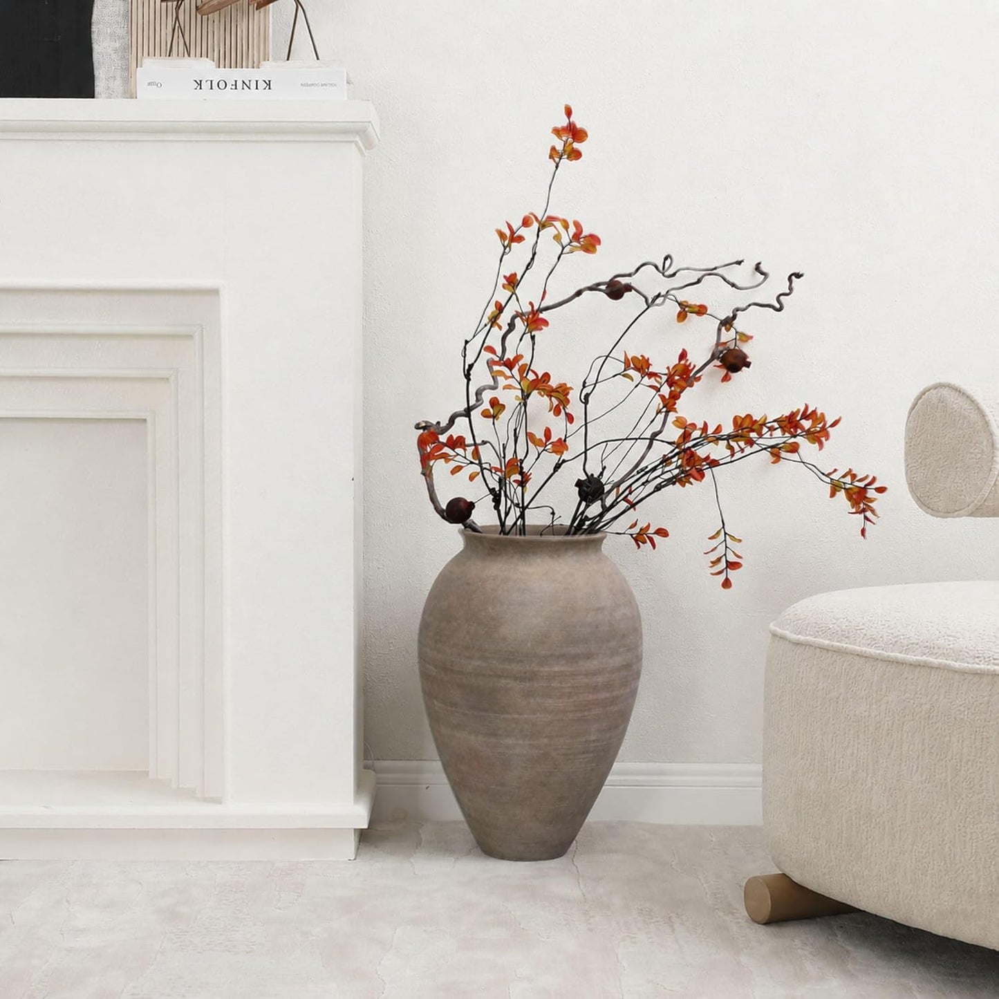 🌿 Terracotta Ceramic Vase – Farmhouse Rustic Decor 🏡✨