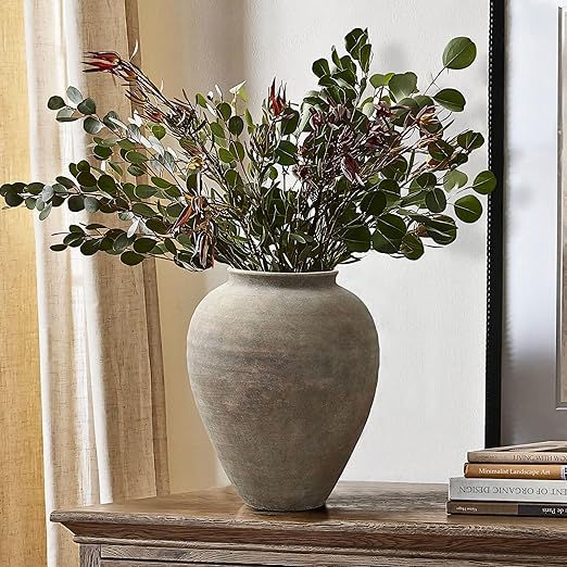 🌿 Terracotta Ceramic Vase – Farmhouse Rustic Decor 🏡✨