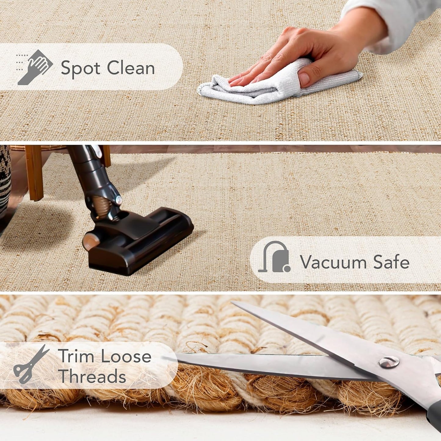 Farmhouse Area Rug 🐚🤍🧺